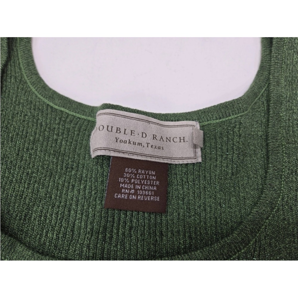 Double D Ranch Deep Green Ribbed Tank - Picture 3 of 6